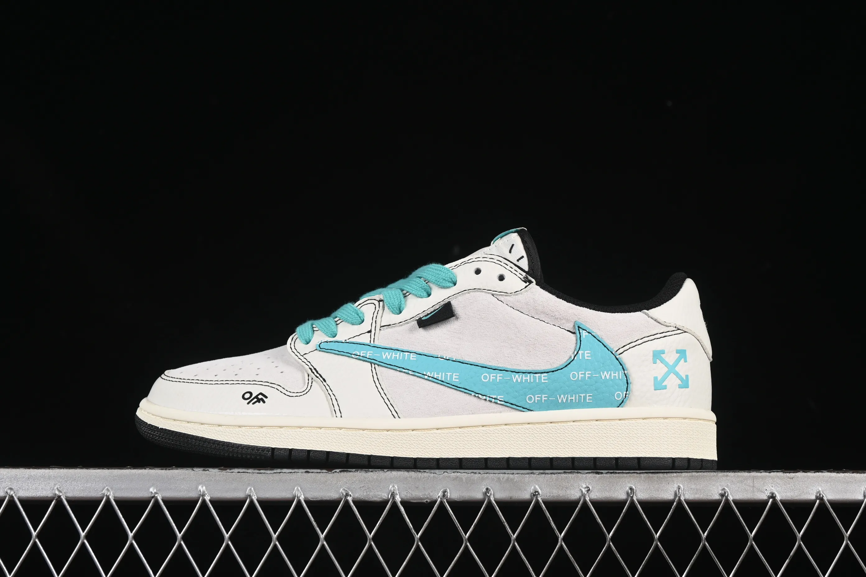 All categories Air Jordan Jordan series basketball shoes Air Jordan 1 Low High-end customized low-top sneakers Air Jordan 1 Low AJ1 Joe 1 OFF joint-green gray low-top retro cultural casual sneakers XZ5749-005
